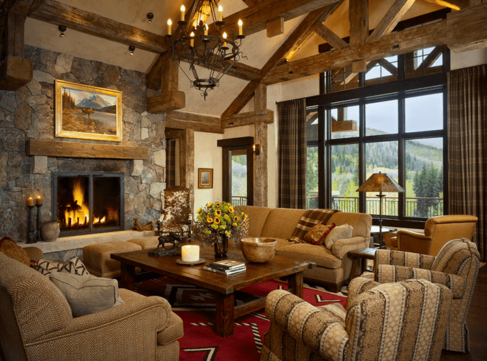 Cozy house designs wood living room ceiling wall high